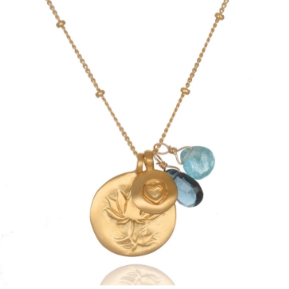 Satya Jewelry Jewelry - HP!❤️ NWT-SATYA LOTUS HEART LONDON BLUE